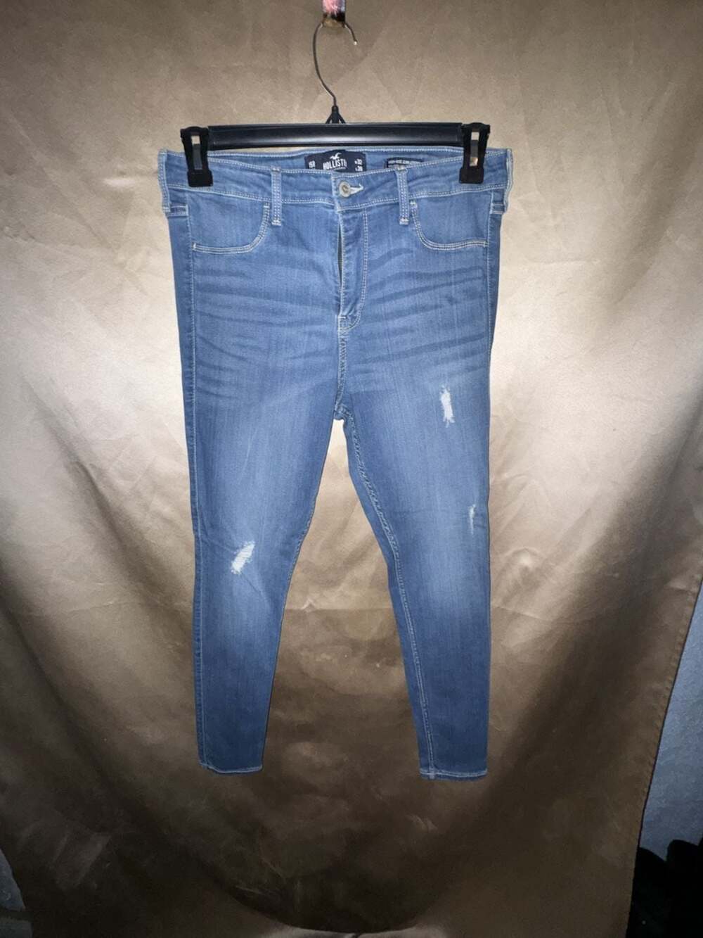 Hollister High-Rise Jean Legging Distressed Stretch Denim